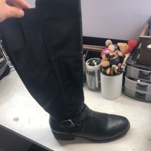 Tall black boots